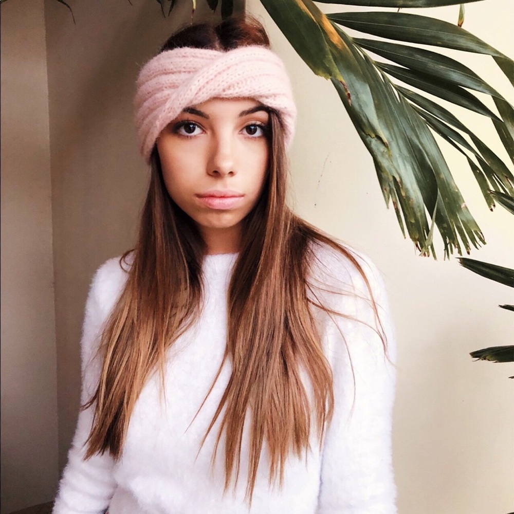 Handmade Baby Alpaca Rose Pink Turban Headband
